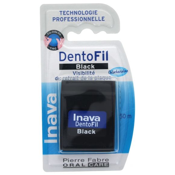 DentoFil black Zahnseide Inava - Zahnseide von 50 m