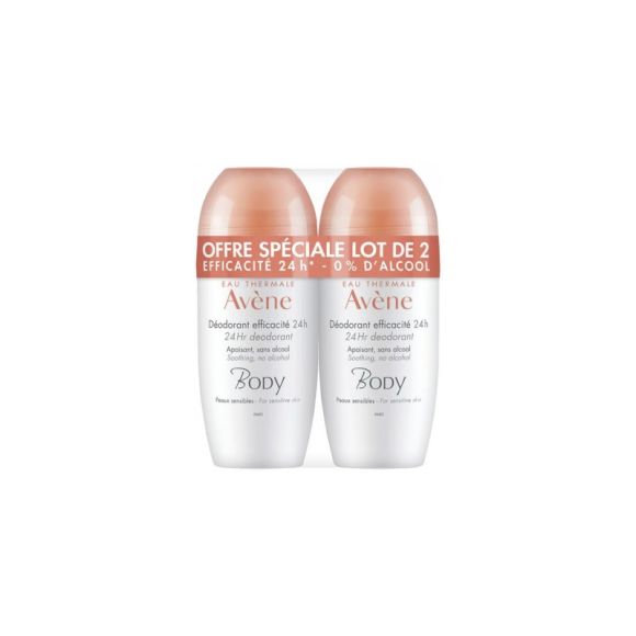 Deodorant 24H Wirksamkeit Avène Body - 2er Pack 50 ml Roll-on