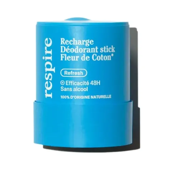 Effektives 48h Bio-Baumwollblüten Festdeodorant Respire - Nachfüllpackung 50g