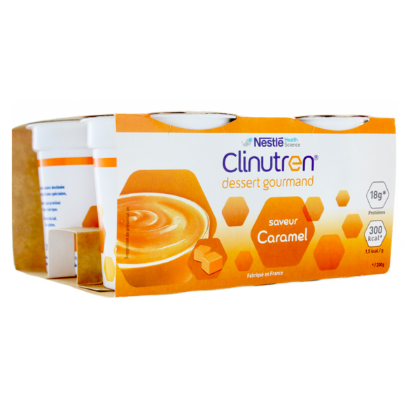 Dessert Gourmand Geschmack Karamell Clinutren Nestlé - Packung mit 4x200g