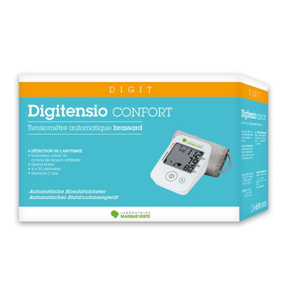Digitensio Komfort Blutdruckmessgerät mit Manschette Marke Grün - ein Blutdruckmessgerät