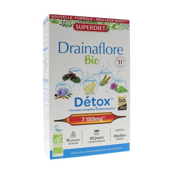 Drainaflore Bio Super Diet - 20 Ampullen