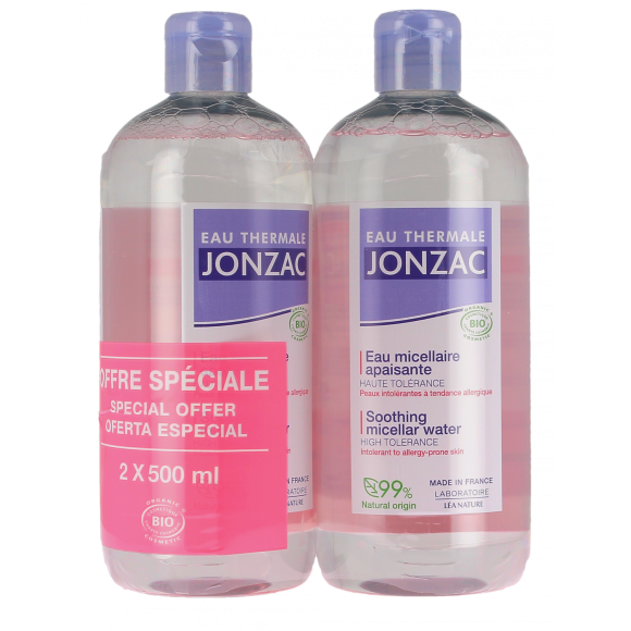 Beruhigende Mizellenwasser Eau Thermale Jonzac - 2er-Pack mit 500ml Flaschen