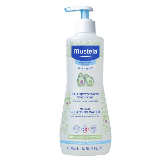 Reinigendes Wasser ohne Abspülen für normale Haut Mustela - Pumpflasche mit 500 ml