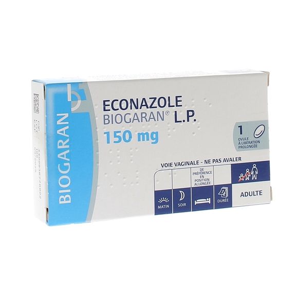 Econazol L.P. 150 mg Biogaran - Packung mit 1 Vaginalzäpfchen