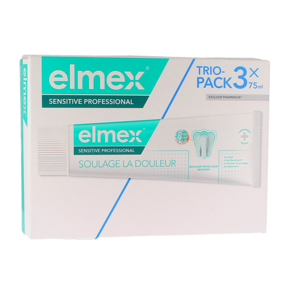 Elmex sensitive professional Zahnpasta - 3er Pack mit 75 ml Tuben