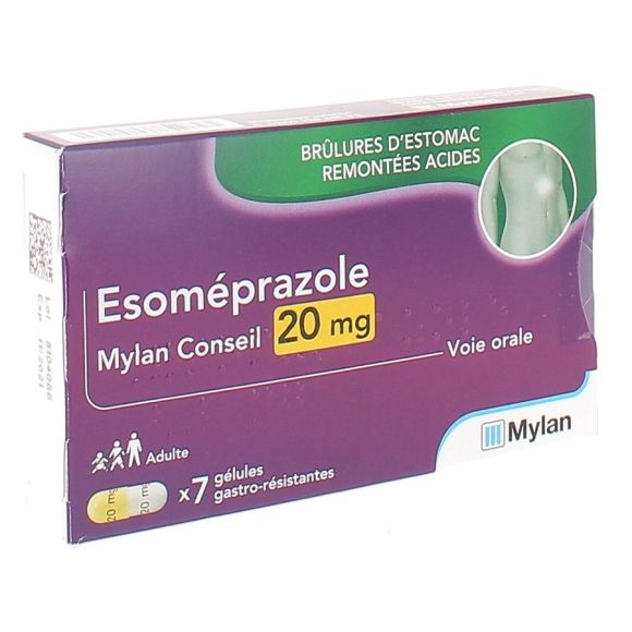 Esomeprazol 20 mg Mylan - 7 magensaftresistente Kapseln