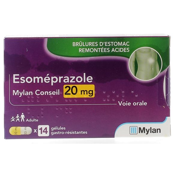Esomeprazol Mylan Ratschlag 20mg - Packung mit 14 Kapseln