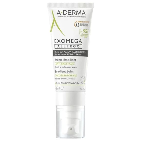 Exomega Allergo Emollient-Balsam gegen Juckreiz A-Derma - Tube mit 40 ml