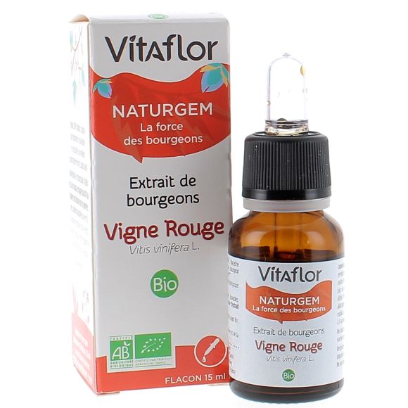 Extrakt aus roten Weintrauben Bio Vitaflor - Flasche mit 15 ml