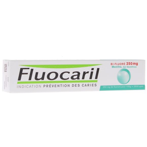 Zahngel Minze bi-fluorid 250 mg Fluocaril - Tube mit 75 ml