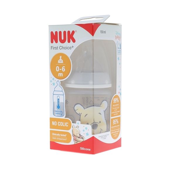 First Choice + Disney Winnie the Pooh Baby Bottle 0-6 Months NUK - 150ml Bottle