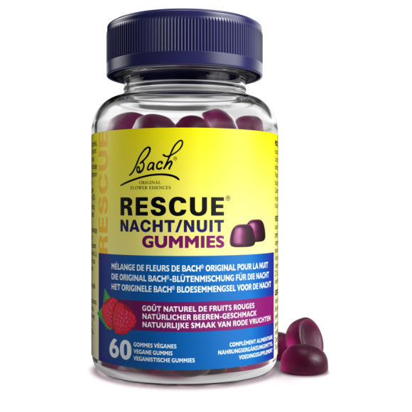 Bach-Blüten Gummies Rescue Nacht Geschmack rote Früchte - 60 Gummis pro Dose