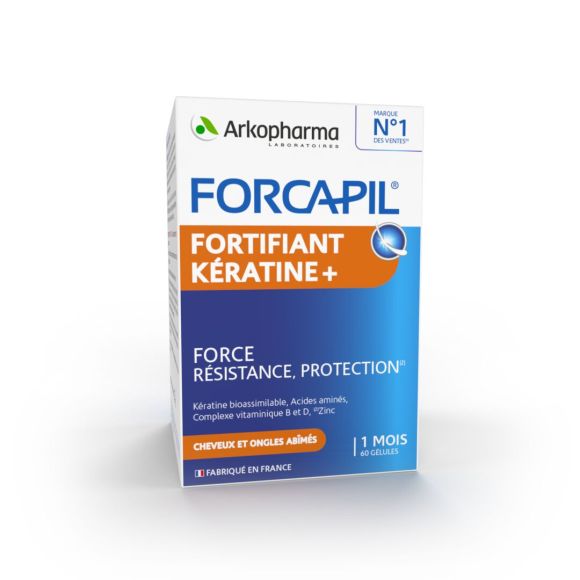 Forcapil Keratin+ Arkopharma - Packung mit 60 Kapseln