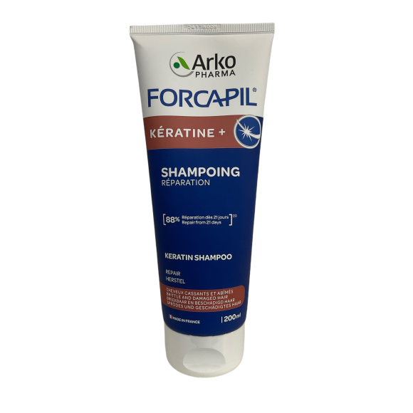 Forcapil Shampoo Kératin+ stärkend/reparierend Arkopharma - Tube mit 200 ml