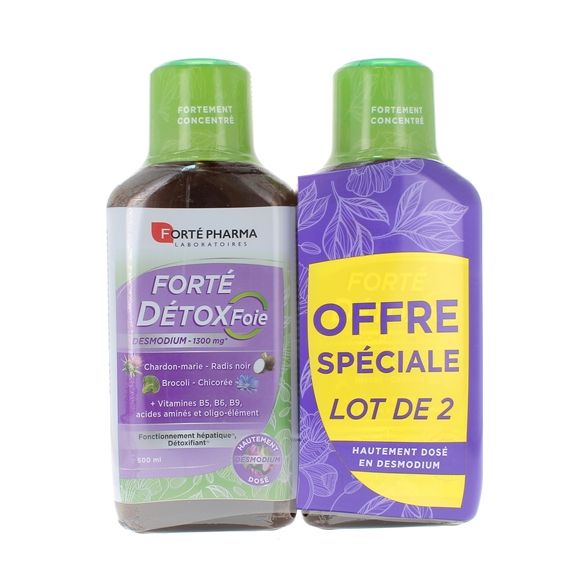 Forté DetoxLeber Desmodium Forté Pharma - 2er-Pack mit 500ml Flaschen