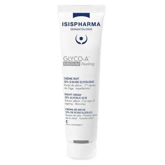 Glyco-A Medium Peeling Nachtcreme 12% Glykolsäure Isispharma - Tube mit 30ml