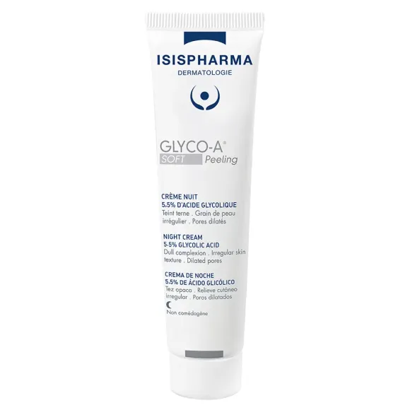 Glyco-A Soft Peeling Nachtcreme 5,5% Glykolsäure Isispharma - Tube mit 30ml