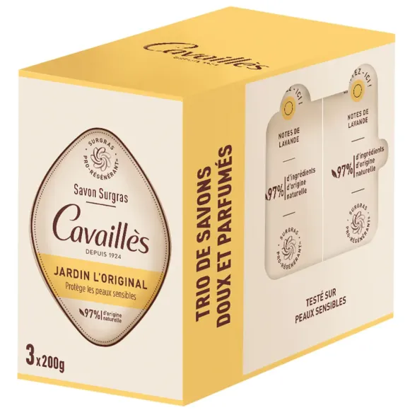 Garten L'Original Überfettende Seife pro-regenerierend Rogé Cavaillès - 3x200g