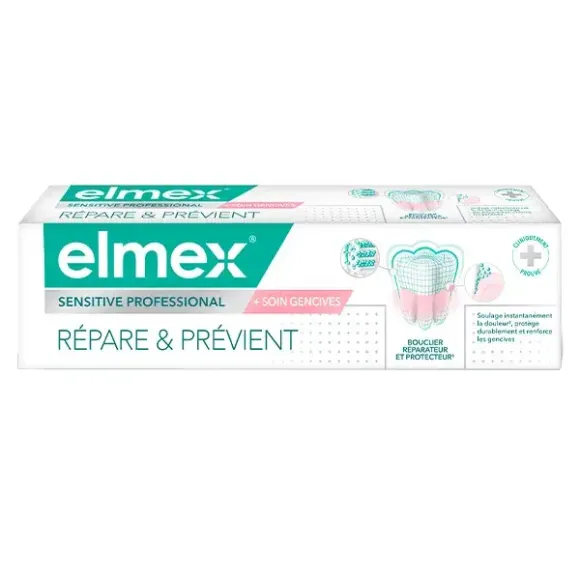 Sensitiver professioneller Zahnpasta für Zahnfleischpflege Elmex - Tube mit 75 ml