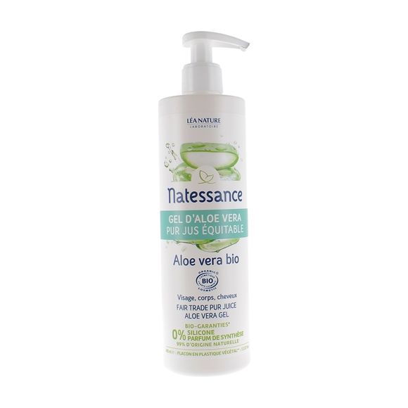 Bio-Aloe-Vera-Gel Natessance - Pumpflasche mit 400 ml