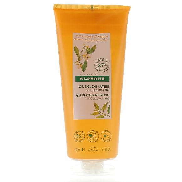 Nährendes Duschgel mit Bio-Cupuacu und Orangenblüte Klorane - Tube mit 200 ml