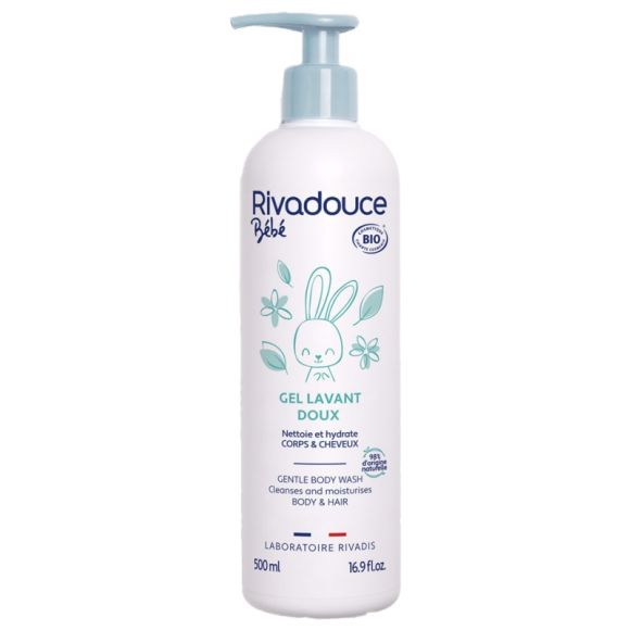 Sanfter Bio-Babywaschgel Rivadouce - Pumpflasche 500 ml