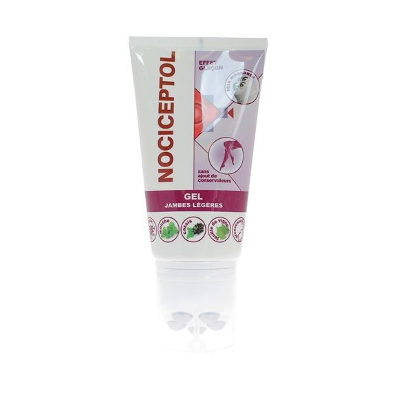 Gel für leichte Beine Nociceptol - Tube mit Massagekopf von 150 ml