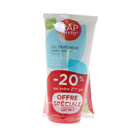 Bio-Gel für leichte Beine Rap Phyto - 2er-Pack mit 150 ml Tuben