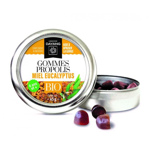 Propolis-Honig-Eukalyptus-Bonbons bio Dayang - Packung mit 45 Bonbons