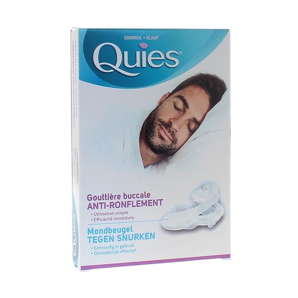 Anti-Schnarch-Mundschiene Quies - Box mit einer Mundschiene