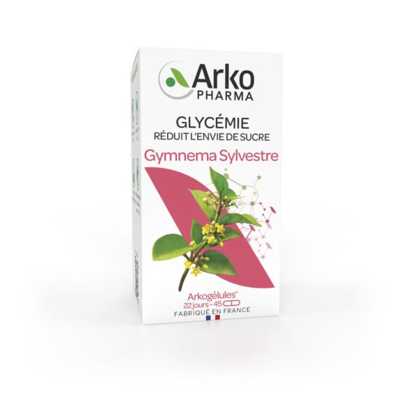Gymnema Sylvestre Glycämie reduziert das Verlangen nach Zucker Arkopharma - Packung mit 45 Kapseln