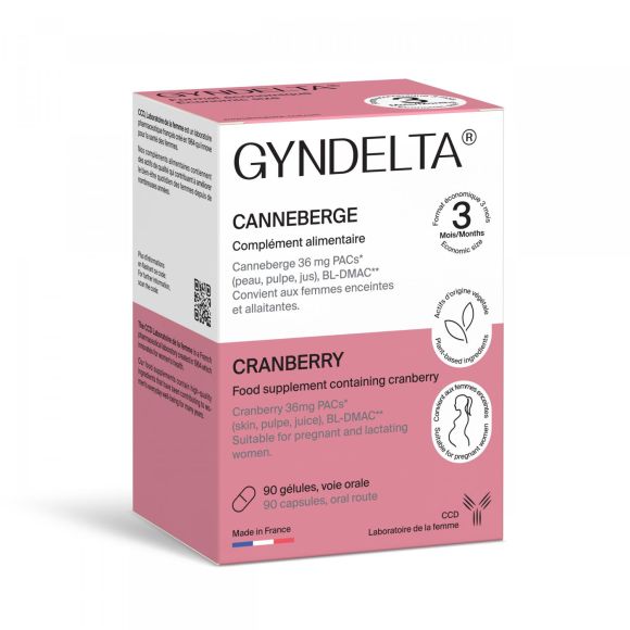 Gyndelta Cranberry 36 mg - Packung mit 90 Kapseln