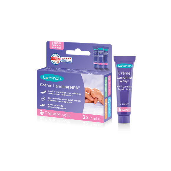 HPA Lanolin-Creme Lansinoh - Box mit 3 Tuben zu je 7 ml
