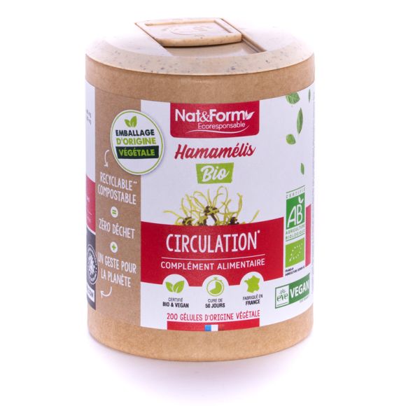 Hamamelis Bio Ecoresponsable Nat&Form - Dose von 200 Kapseln