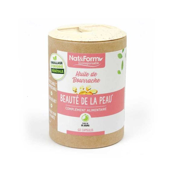Ecoresponsable Borretschöl Nat&Form - Dose mit 60 Kapseln