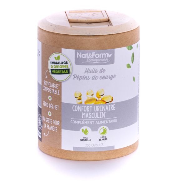 Ecoresponsable Kürbiskernöl Nat&Form - Dose mit 200 Kapseln
