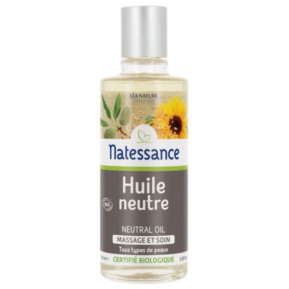 Bio-Neutralöl für Massage und Pflege Natessance - Flasche mit 100 ml