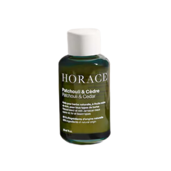 Patchouli- und Zedernholz-Bartöl Horace - 30 ml Flasche