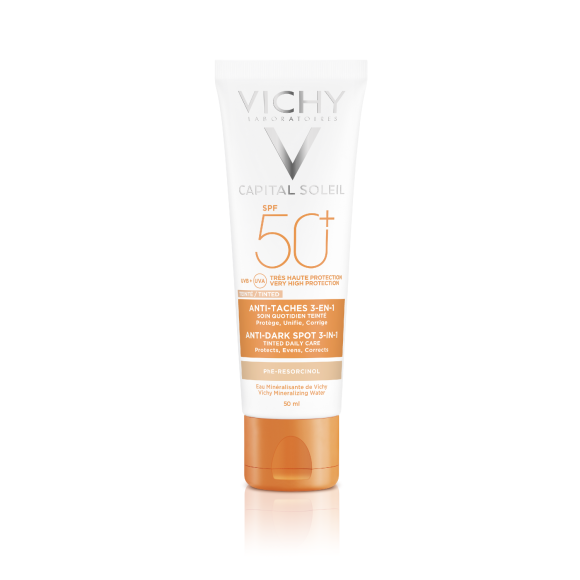 Idéal Soleil Anti-Fleckenpflege getönt 3-in-1 SPF 50+ Vichy - Tube mit 50 ml
