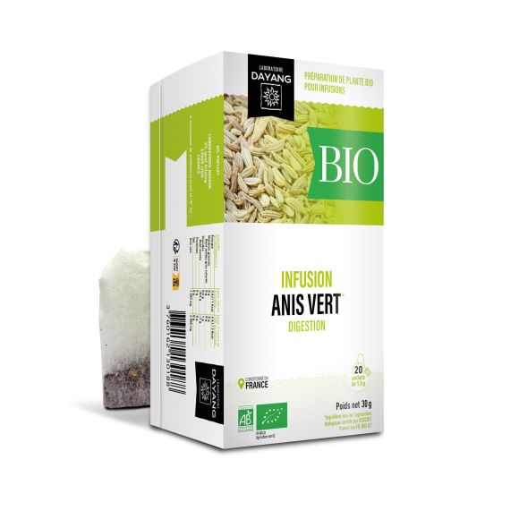 Bio-Anisgrüntee zur Verdauung Dayang - 20 Beutel pro Packung