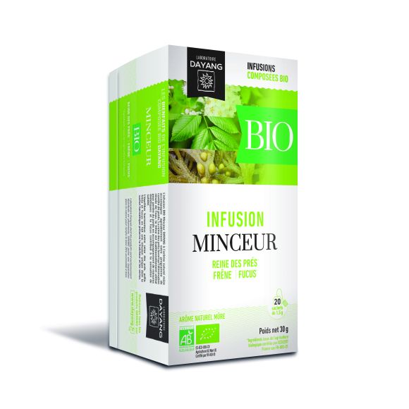 BIO Kräutertee zur Gewichtsreduktion mit Brombeeraroma Dayang - Box mit 20 Beuteln