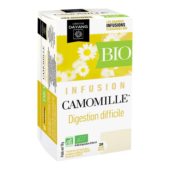 Bio-Kamilleninfusion bei schwerer Verdauung Dayang Tradition - 20 Beutel