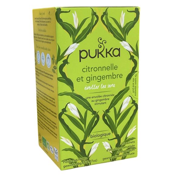 Zitronen- und Ingwertee Pukka - Box mit 20 Beuteln