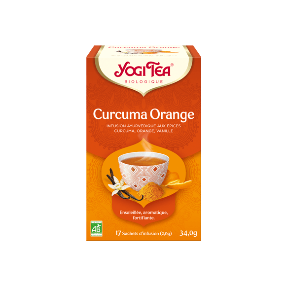 Ayurvedischer Kurkuma Orange Tee Yogi Tea - Box mit 17 Beuteln