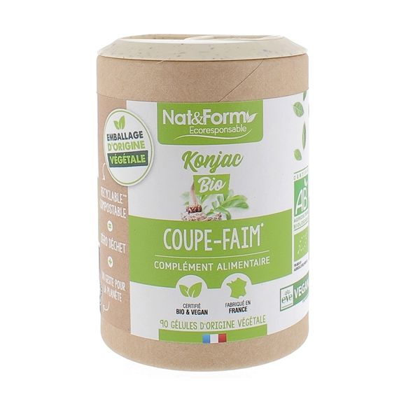 Konjac Bio Appetitzügler Nat&Form - Dose mit 90 Kapseln