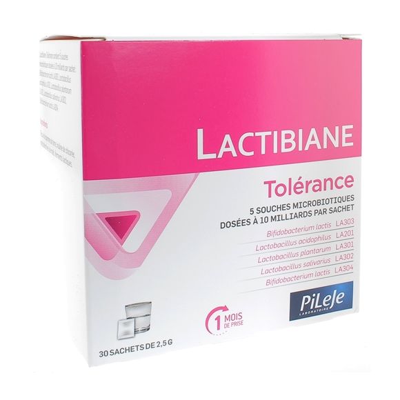 Lactibiane Toleranz Pileje - Packung mit 30 Beuteln zu je 2,5 g