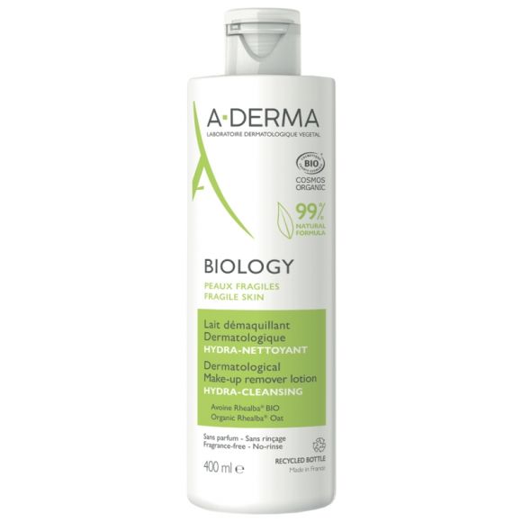 Biologie Milch Make-up Entferner Hydra-Reiniger A-Derma - Flasche 400ml