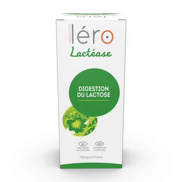 Léro Laktase Verdauung von Laktose - Packung mit 60 Tabletten