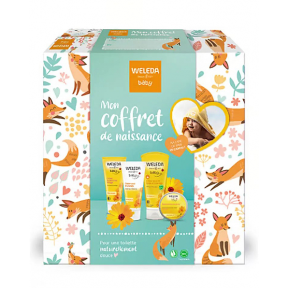 Mein Weleda Baby Geschenkset - Set mit 4 Produkten + einem kostenlosen Badehandtuch